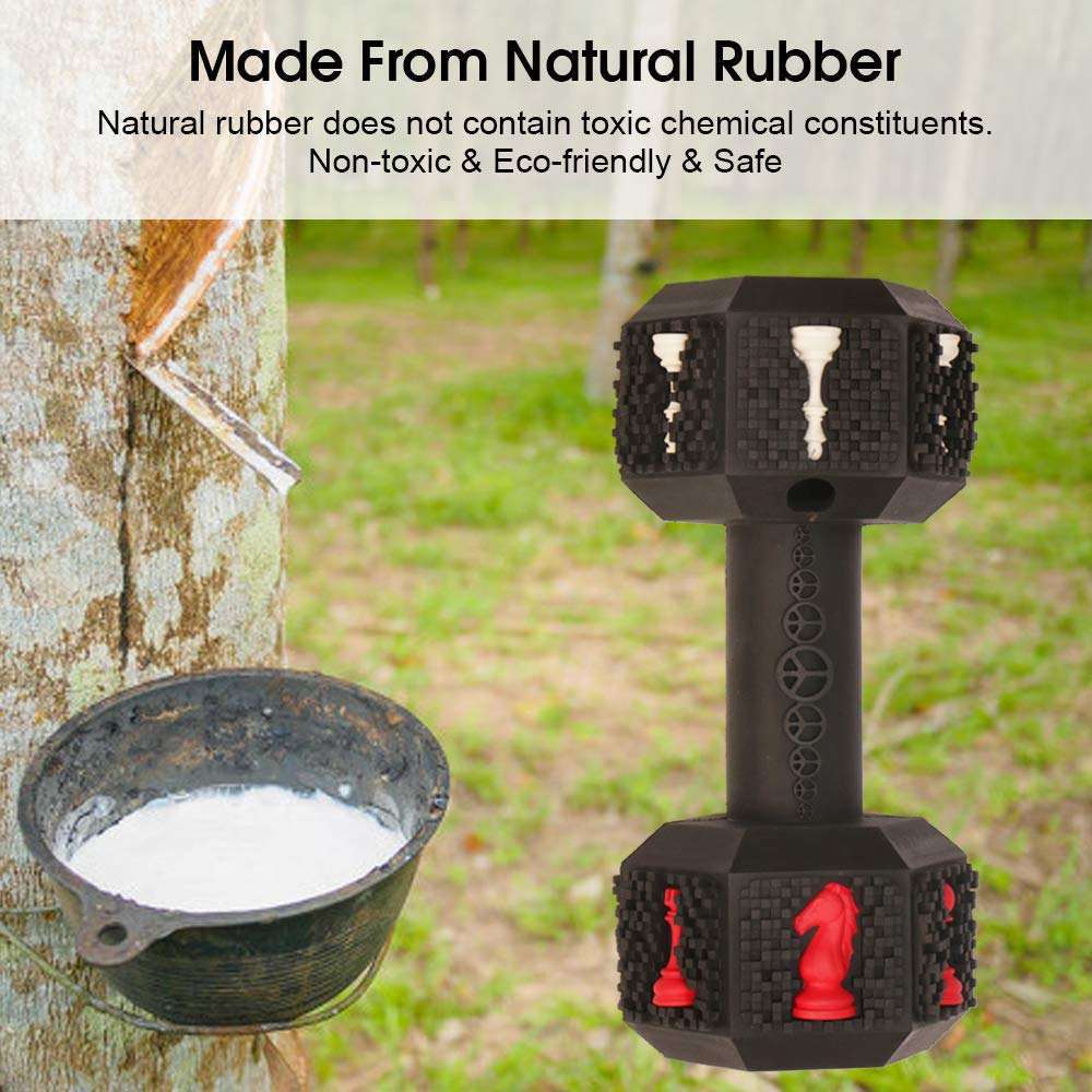 Durable dog chew toy with modular black rubber blocks for aggressive chewers medium/large dogs on Tampa Home & Garden Store