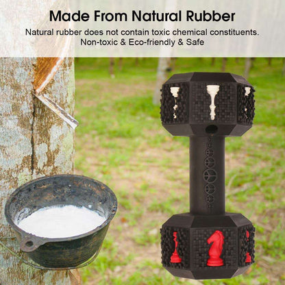 Durable dog chew toy with modular black rubber blocks for aggressive chewers medium/large dogs on Tampa Home & Garden Store