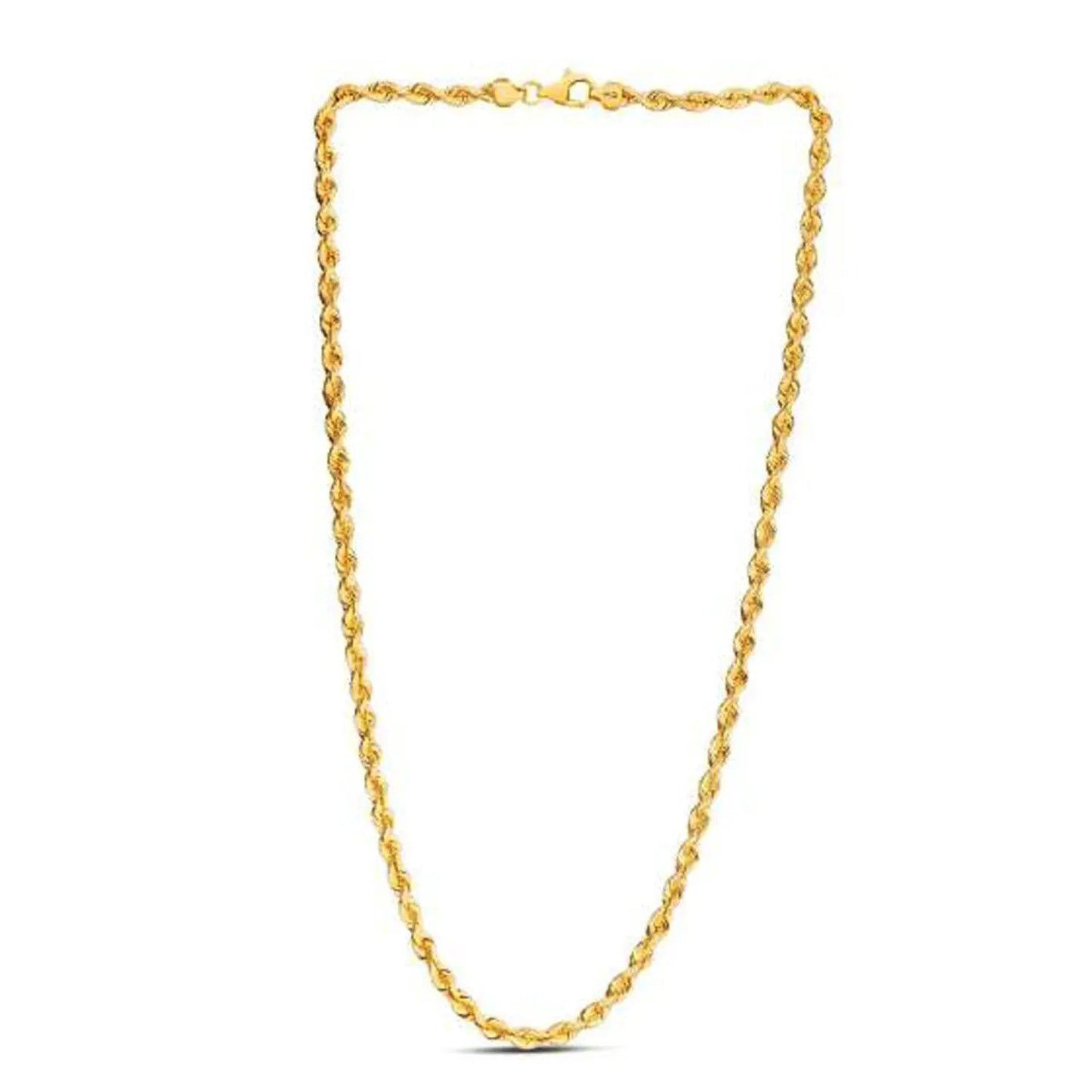 14k yellow gold light rope chain necklace 4.30 mm by Bids.com on Tampa Home & Garden Store
