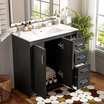 Bathroom Vanity With Sink and Storage Cabinet