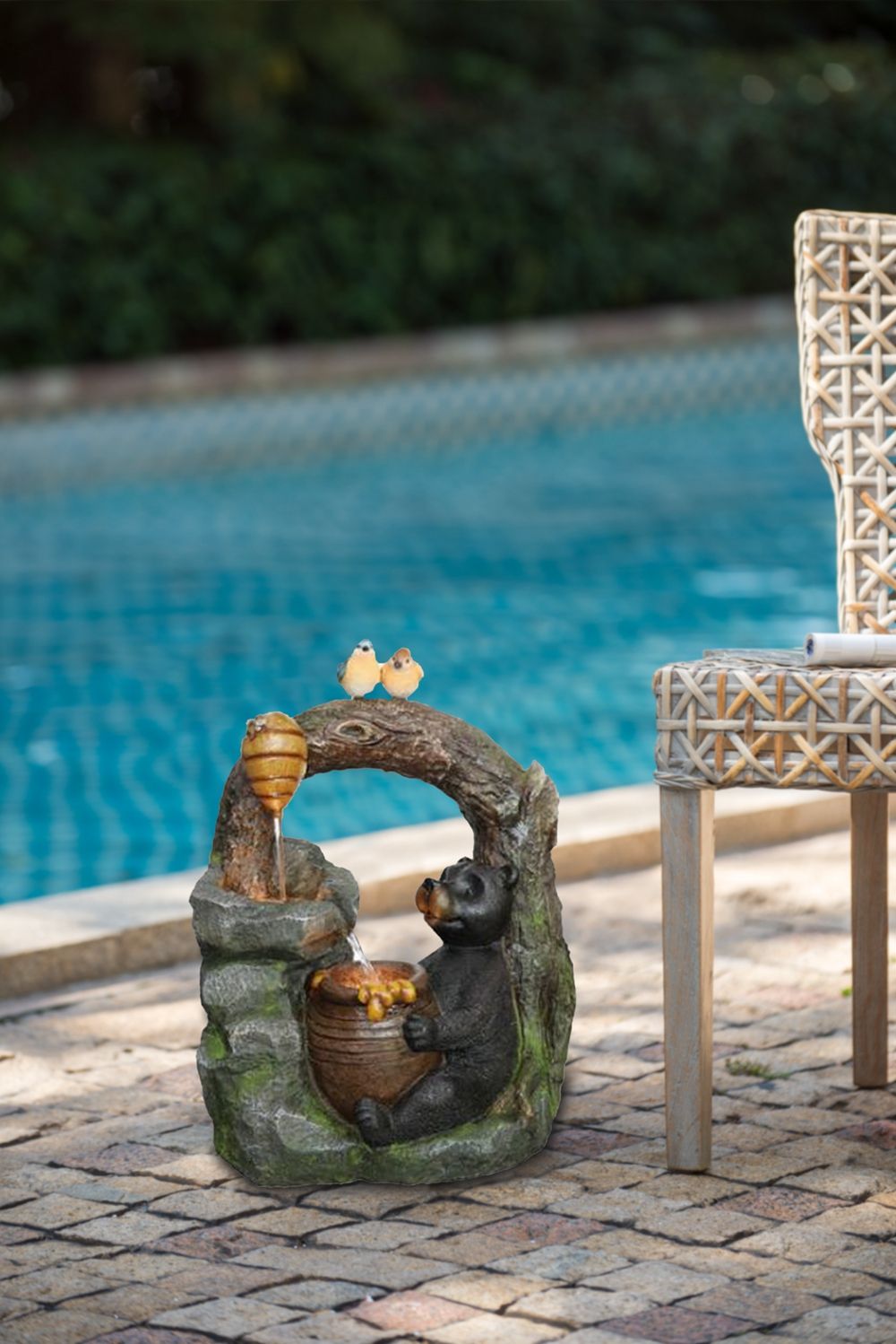 Decorative Woodland Two Tier Fountain for Outdoor