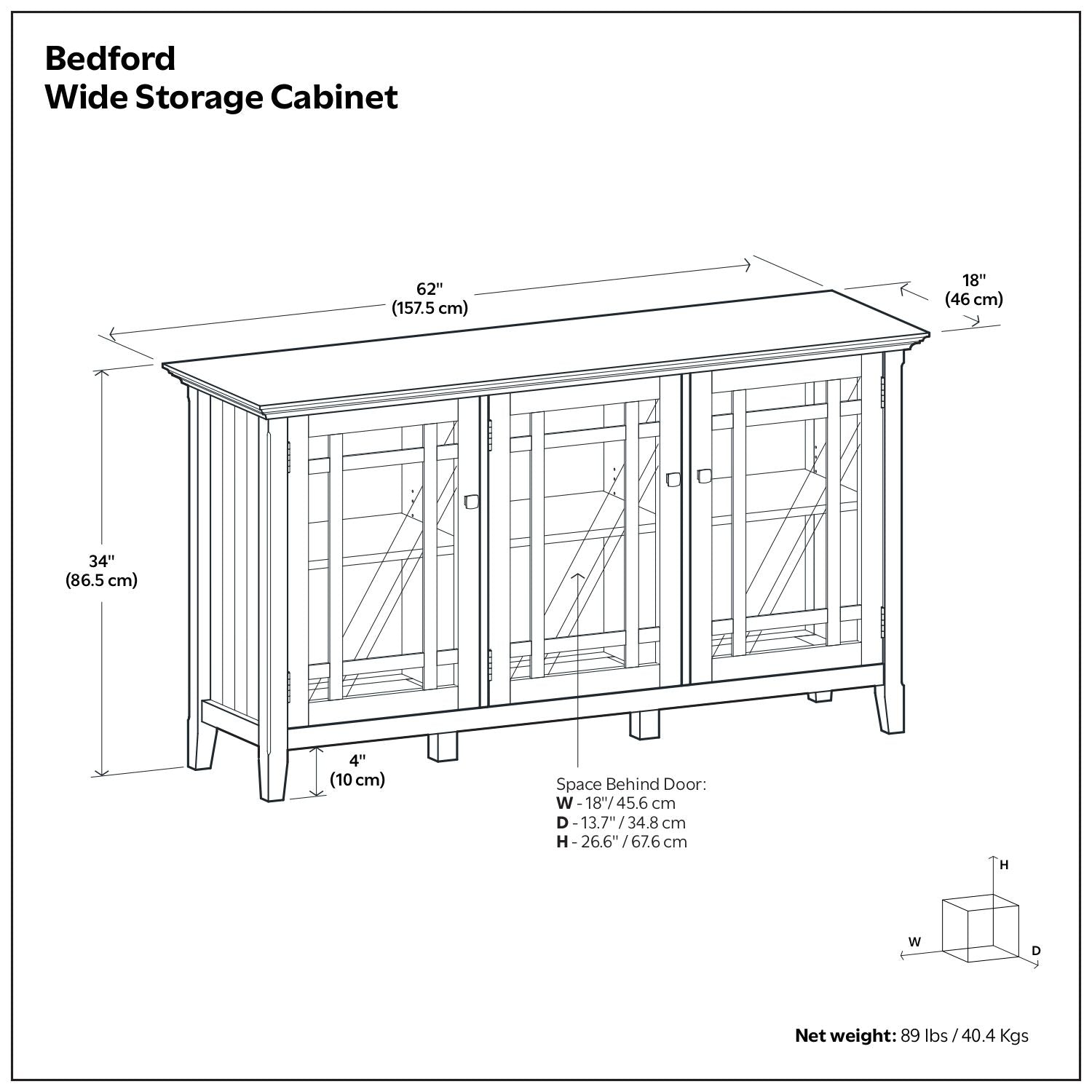 Bedford storage cabinet with adjustable shelves, brown finish; cabinet by HouseOfZazla on Tampa Home & Garden Store