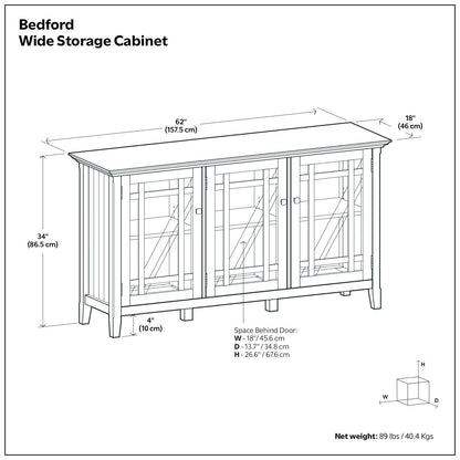 Bedford storage cabinet with adjustable shelves, brown finish; cabinet by HouseOfZazla on Tampa Home & Garden Store