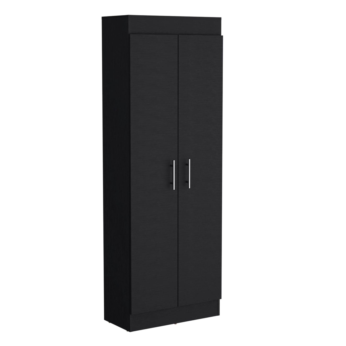 Black Pantry Cabinet With Doors And Shelves