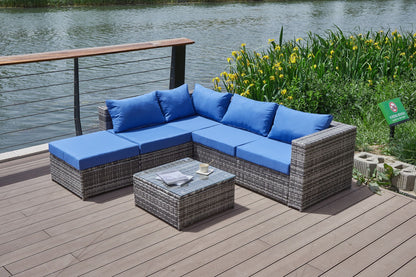 Stylish Outdoor Patio Sofa and Thick Cushion Set