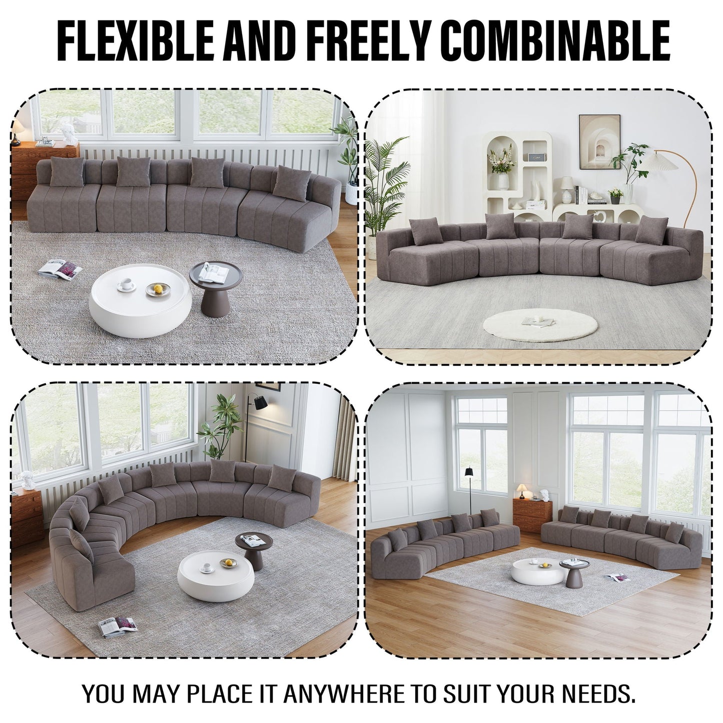 Symmetrical Modular Sofa And Piano Key Design