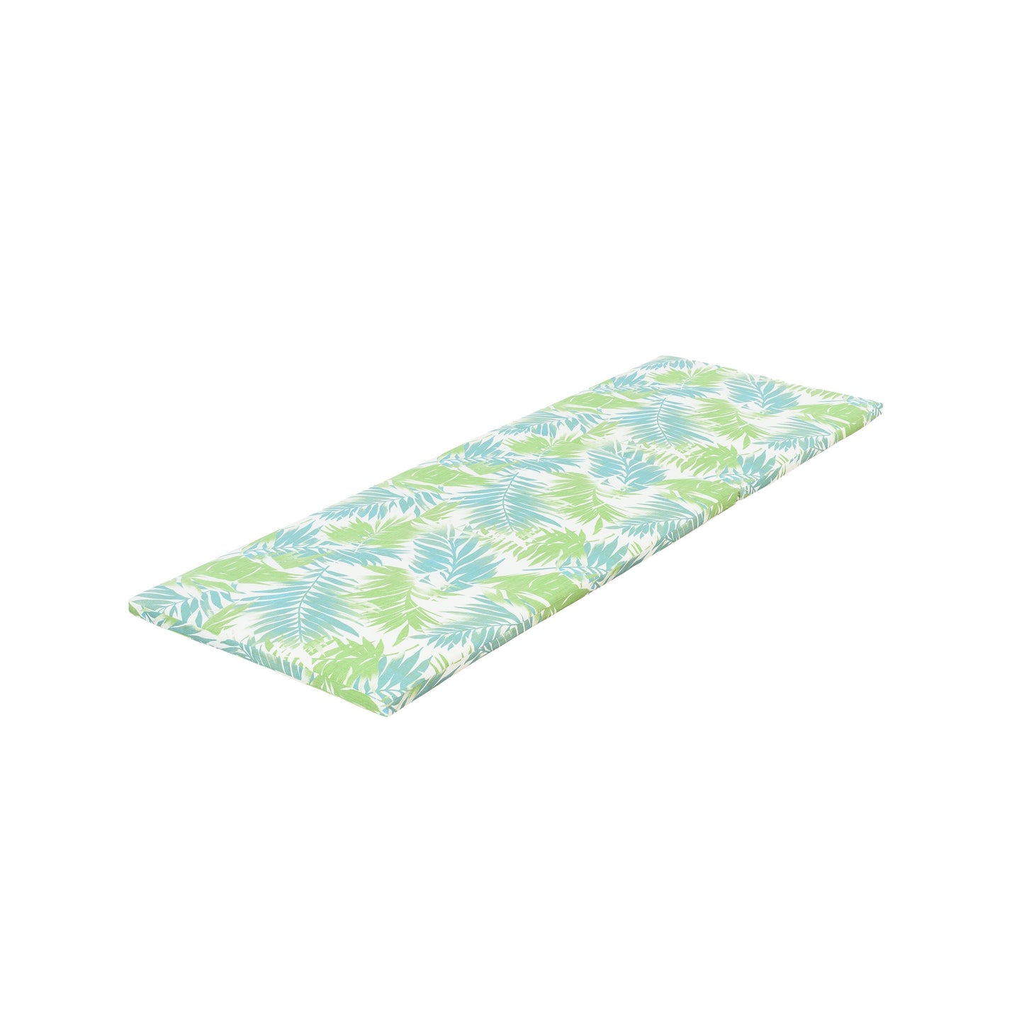 Outdoor chaise cushion set Leaf Coconut pattern, green/blue on white, 2in thick, 2pcs on Tampa Home & Garden Store