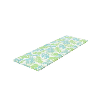 Outdoor chaise cushion set Leaf Coconut pattern, green/blue on white, 2in thick, 2pcs on Tampa Home & Garden Store