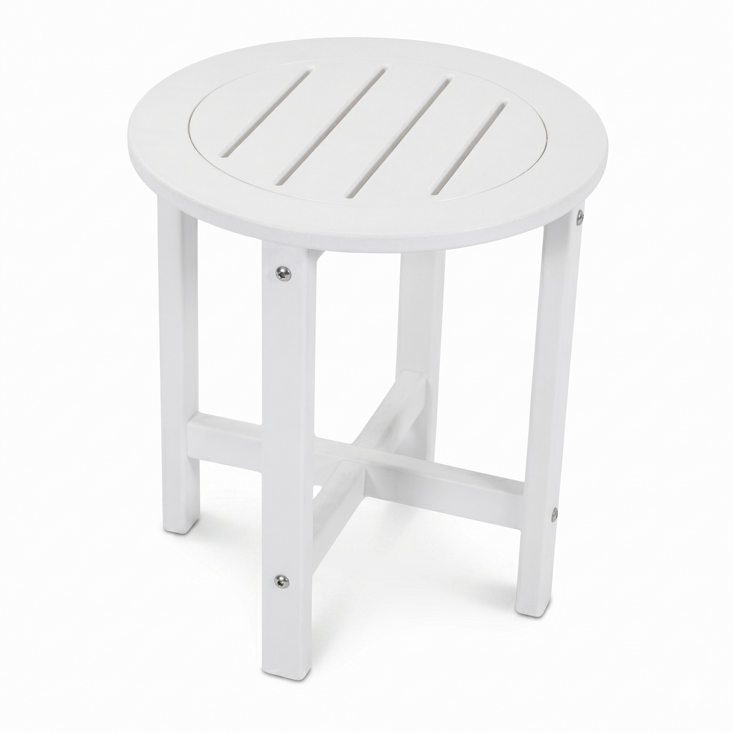 White HDPE Outdoor Side and Patio End Table
