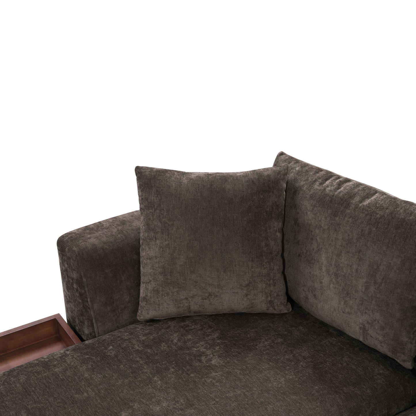 Modern L Shaped Sofa With Storage And Upholstery