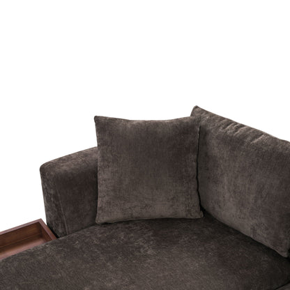Modern L Shaped Sofa With Storage And Upholstery