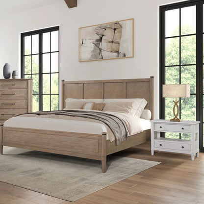 Open Nightstand With 2 Drawers and Felt Lined Top
