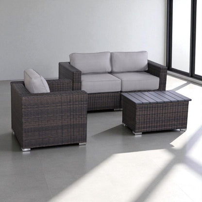 Durable Aluminum Wicker Sofa and Cushions