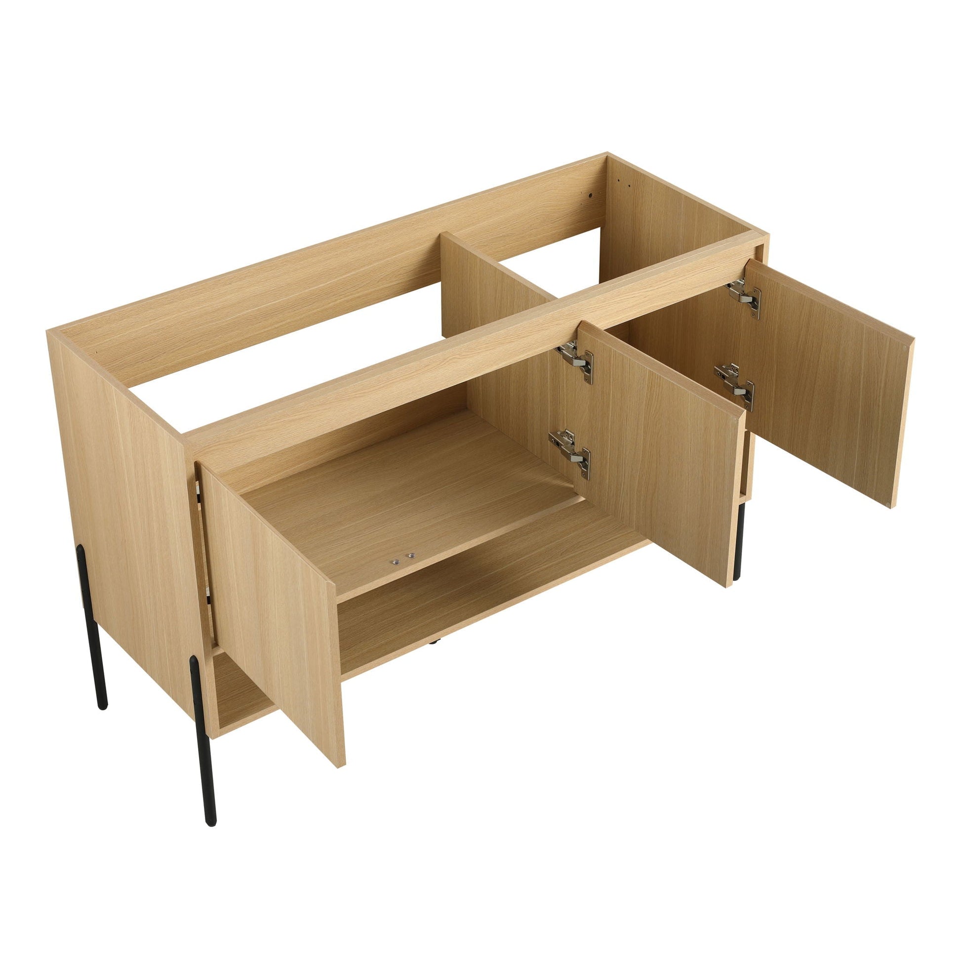 Modern bathroom vanity with resin sink and light oak storage cabinet by HouseOfZazla on Tampa Home & Garden Store