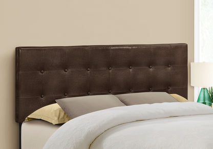 Queen Size Brown Tufted Upholstered Headboard
