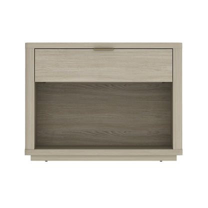 Evelyn Nightstand with 1 Drawer and open shelf in light brown wood finish by HouseOfZazla on Tampa Home & Garden Store