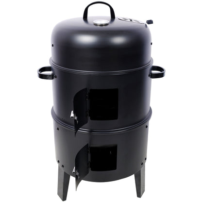 A Portable Charcoal Smoker and Grill for Outdoors