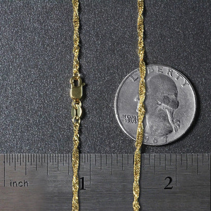 Two 10k yellow gold Singapore chain necklaces 1.80 mm with lobster clasps by Bids.com on Tampa Home & Garden Store