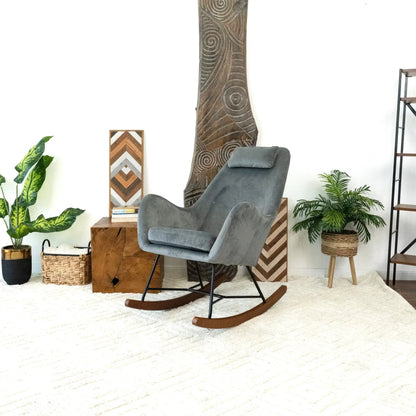 Chel Mid Century Modern Rocking Chair Lounge