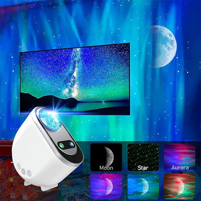 Perfecsy Aurora Borealis Starlight Projector white LED night light projecting sky and moon on Tampa Home & Garden Store