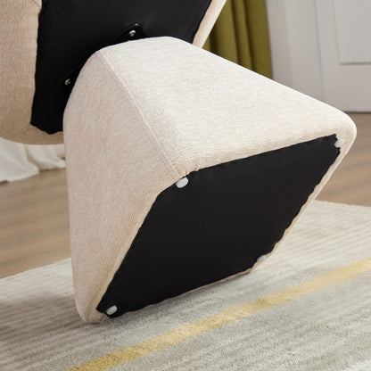 Beige velvet barrel-back swivel accent chair by HouseOfZazla swing chair on Tampa Home & Garden Store
