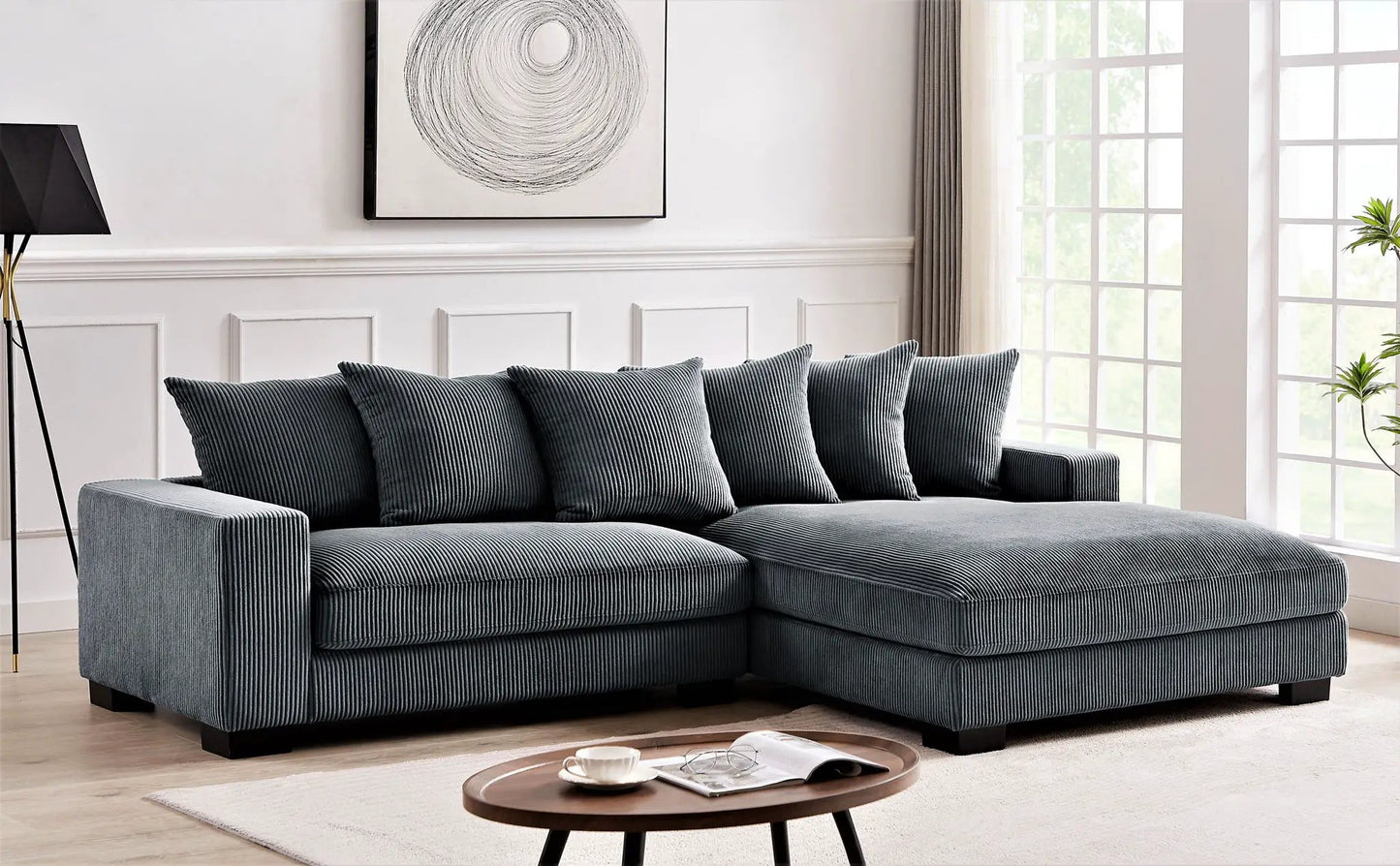 Luxe Oversized 2 Piece Sectional Sofa for Living