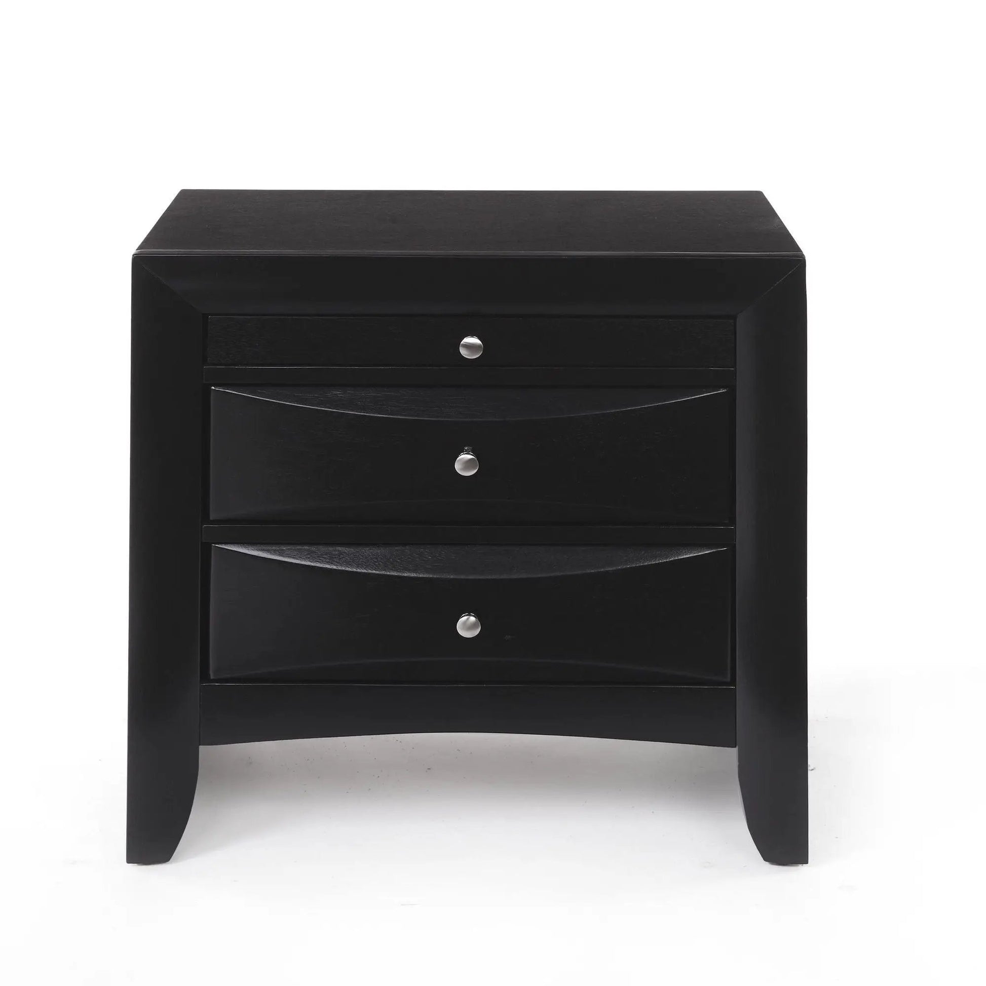 Ireland Elegant Design nightstand black with stacked drawers Unique Piece Furniture on Tampa Home & Garden Store
