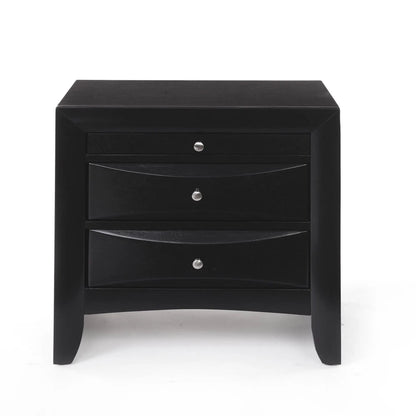 Ireland Elegant Design nightstand black with stacked drawers Unique Piece Furniture on Tampa Home & Garden Store