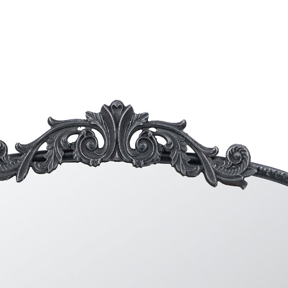 Baroque Ébonisé Grand Wall Mirror with ornate black metal frame and acanthus leaf motifs on Tampa Home & Garden Store