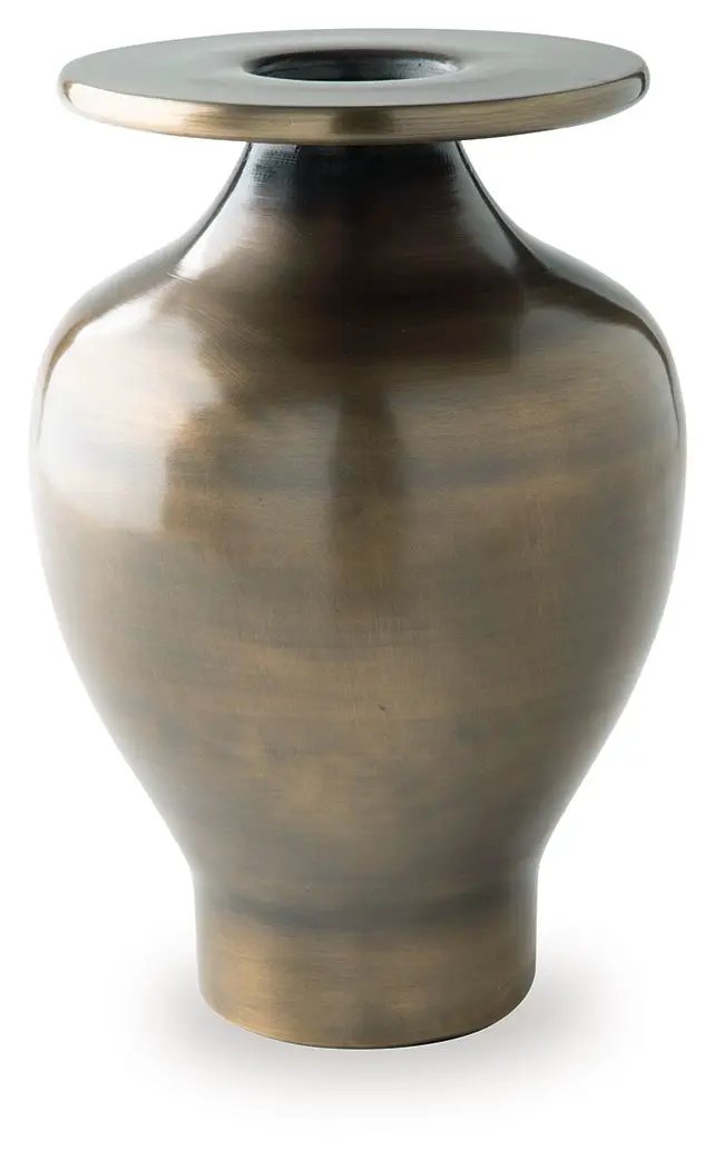 Fedorleigh Vase in Antique Brass Finish Modern