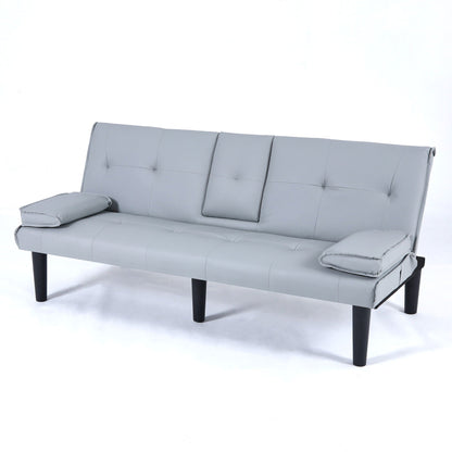 Compact Foldable Sofa Bed and Cup Holder