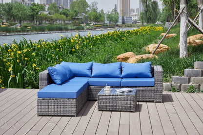Stylish Outdoor Patio Sofa and Thick Cushion Set