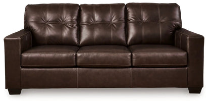 Santorine Sofa Sleeper brown leather three seat with stitching Unique Piece Furniture on Tampa Home & Garden Store