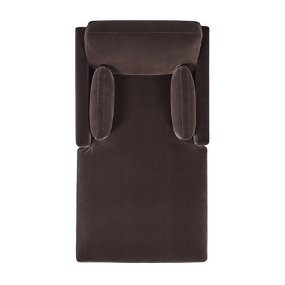Chaise lounge brown velvet modern farmhouse style with removable cushions by HouseOfZazla on Tampa Home & Garden Store