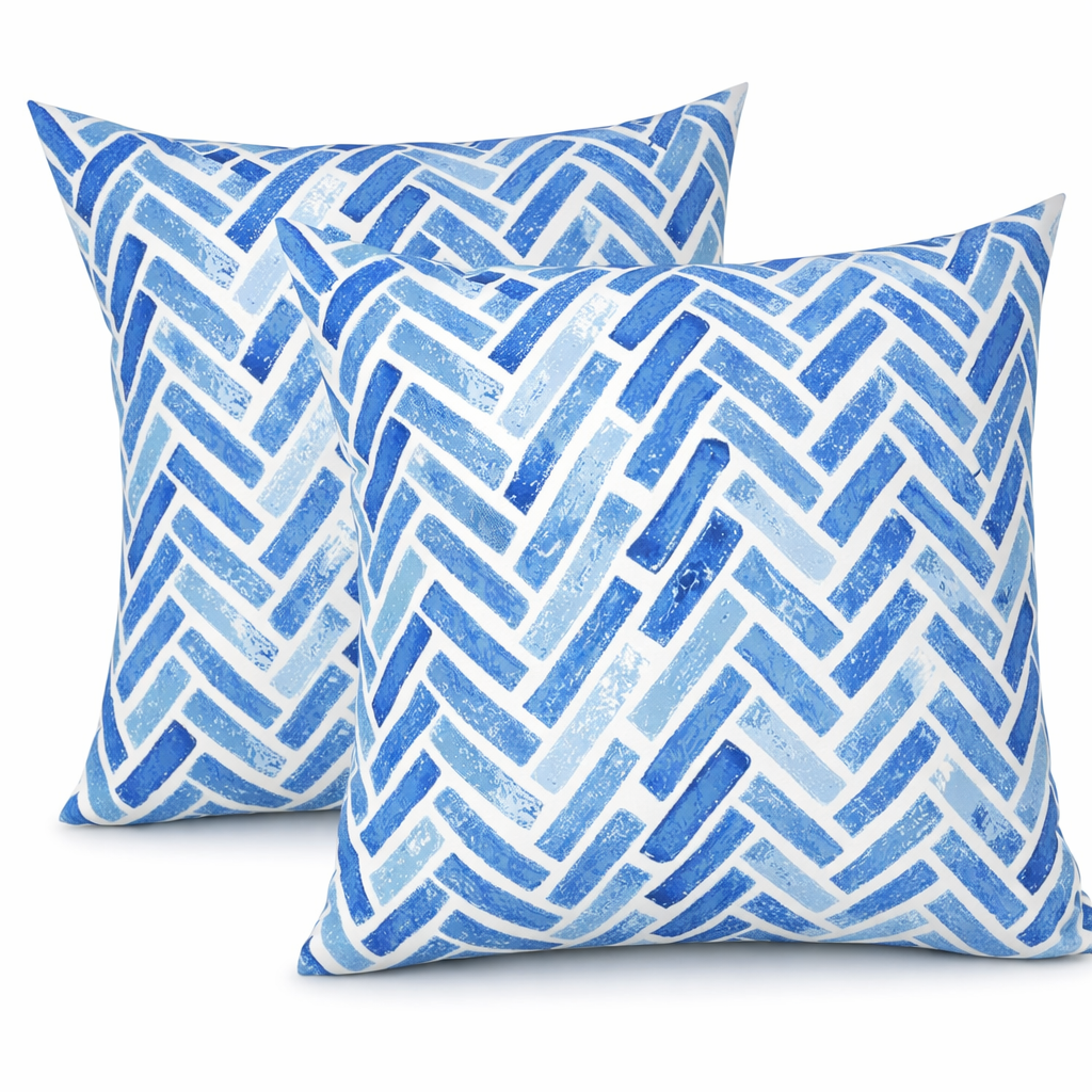 Set of two Waterproof Outdoor Throw Pillows