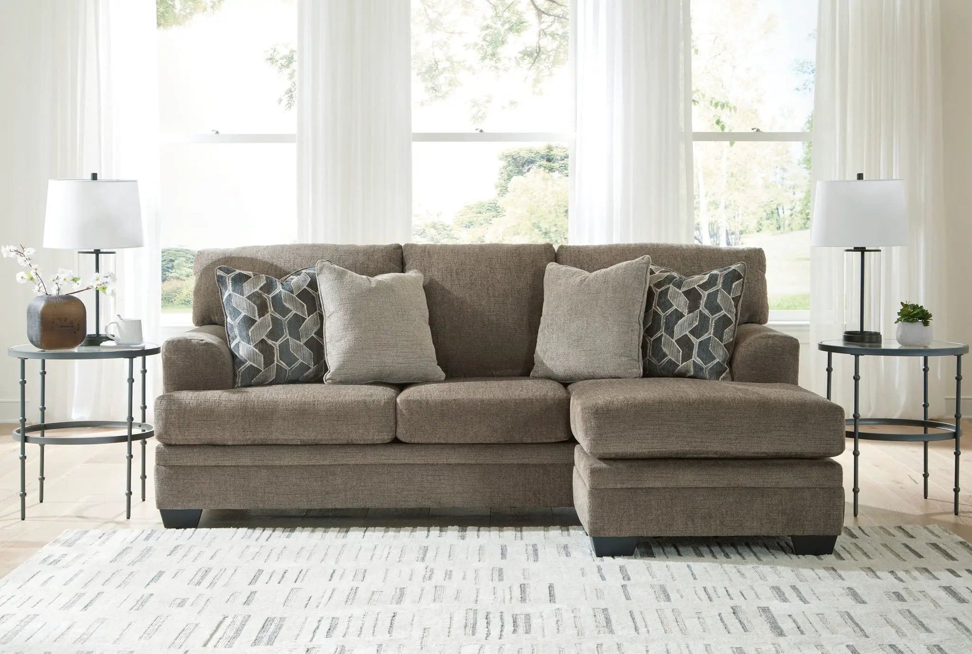 Stonemeade Living Room Set beige sofa with decorative pillows 3-piece by Unique Piece Furniture on Tampa Home & Garden Store