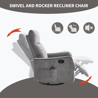 ComfortMax dark gray recliner chair by HouseOfZazla in textured fabric with side lever on Tampa Home & Garden Store