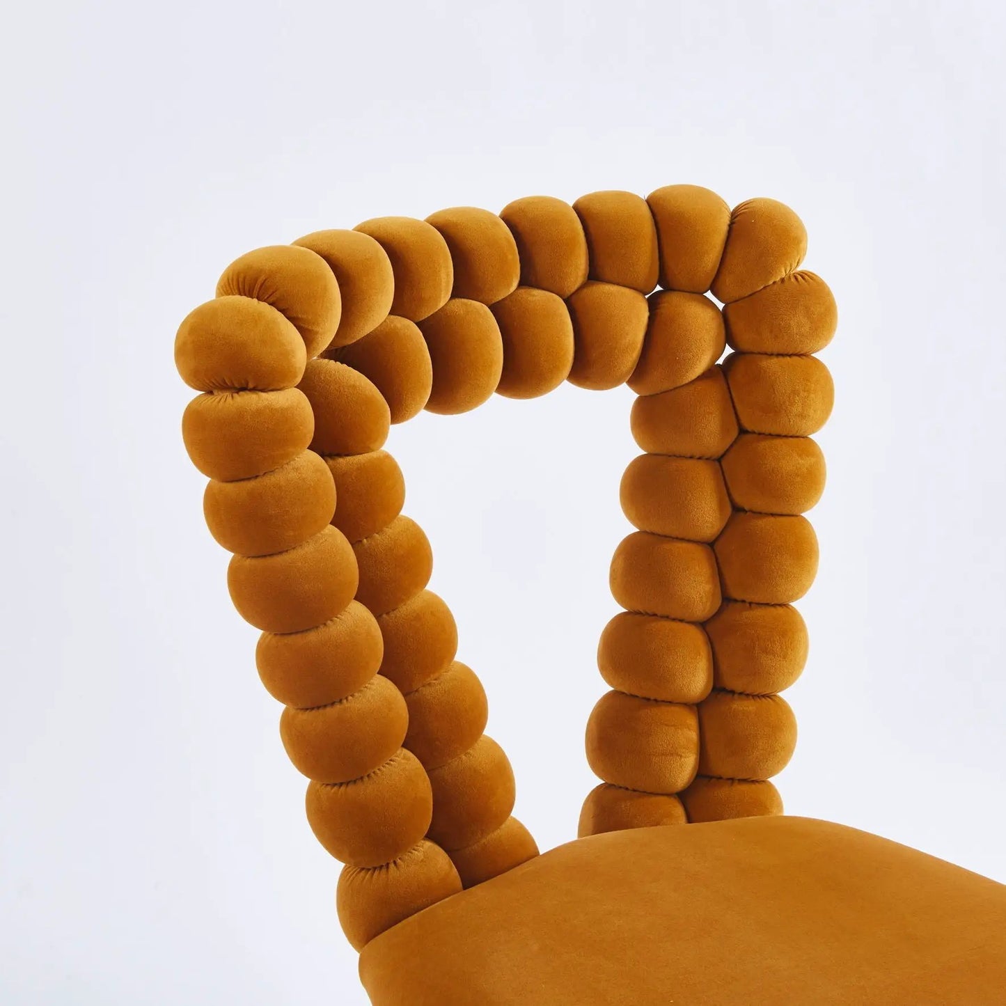 Modern Chair With Iron Tube Legs and Cushions