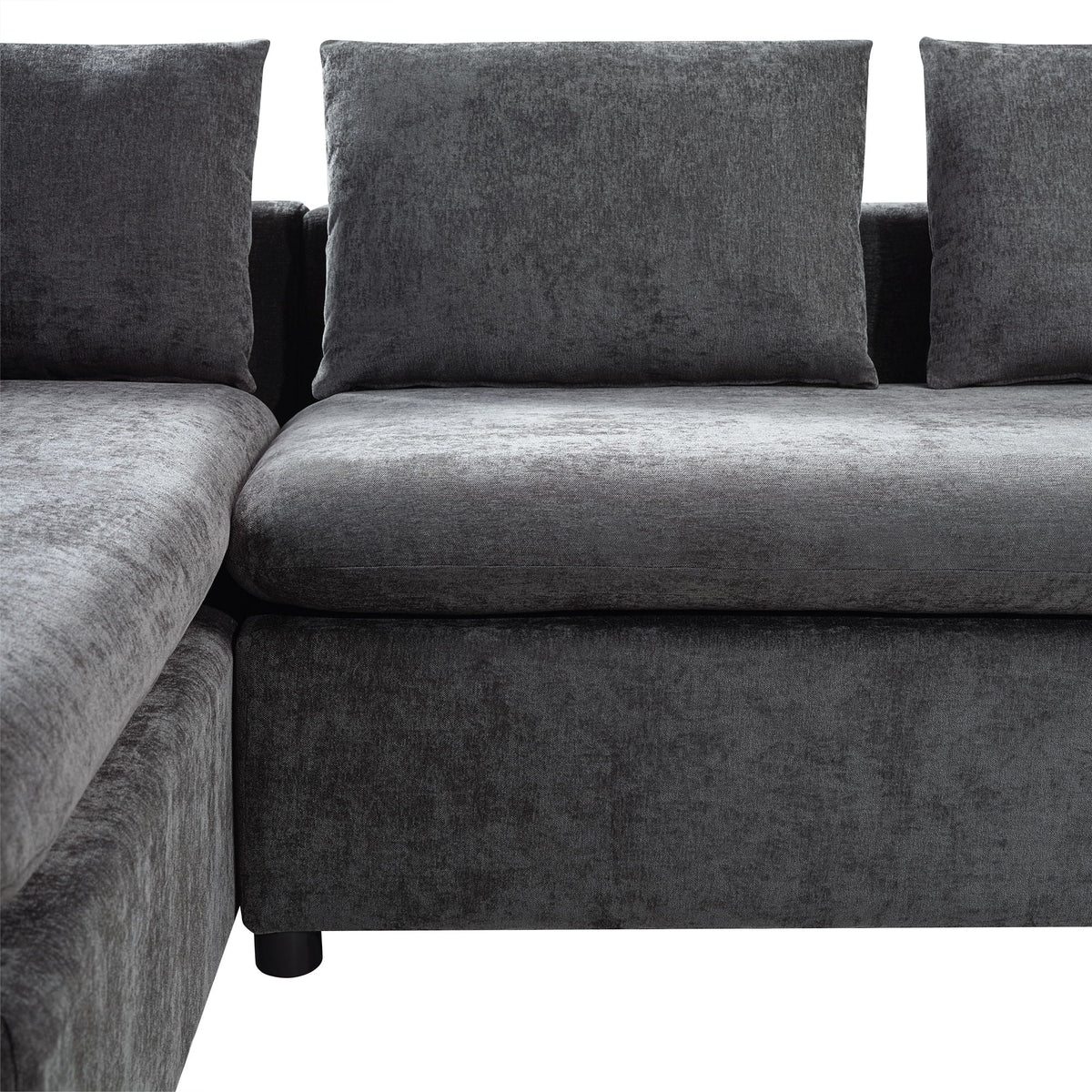 Modern L Shaped Sofa With Storage And Upholstery