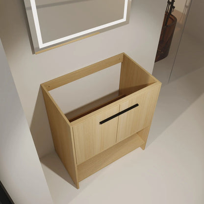 Sleek Freestanding Bathroom Vanity with Two Doors