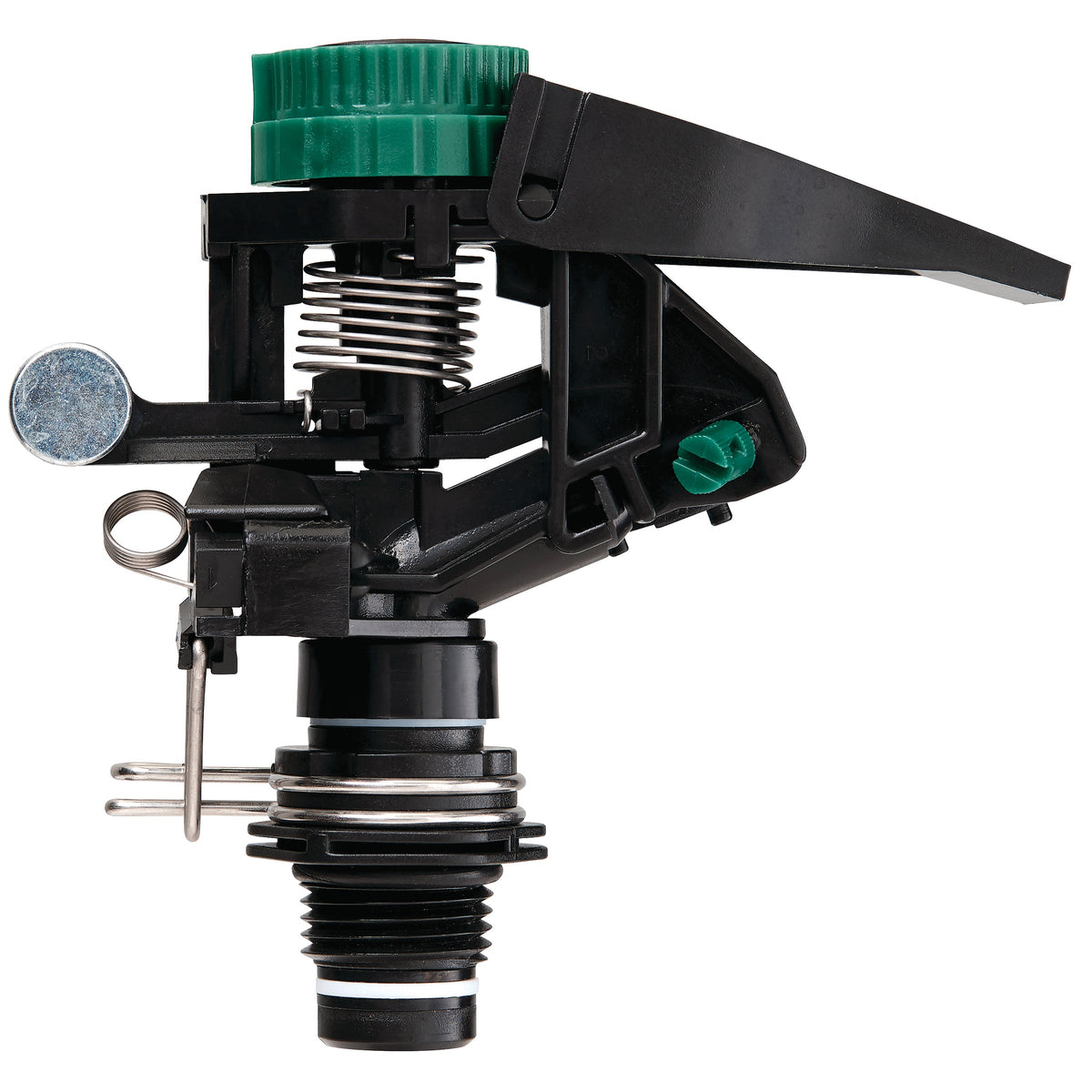 1/2 in MPT impact sprinkler head, Orbit Irrigation, weighted arm, black body on Tampa Home & Garden Store