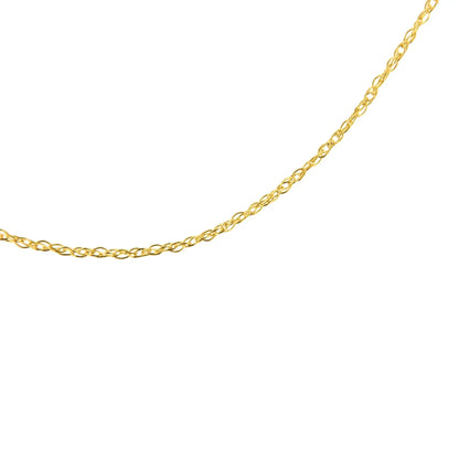 Solid 10K Yellow Gold 0.5mm Slim Rope Chain Necklace 18in Unisex on Tampa Home & Garden Store