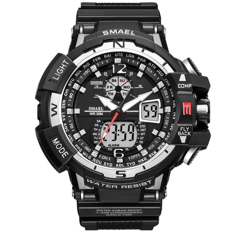 Stevvex modern sport watch digital quartz LED display black army style 50M water resistant on Tampa Home & Garden Store