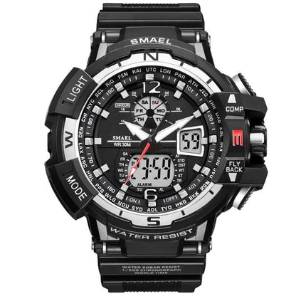 Stevvex modern sport watch digital quartz LED display black army style 50M water resistant on Tampa Home & Garden Store