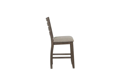 Counter Side Dining Stool with Ladder Back Gray