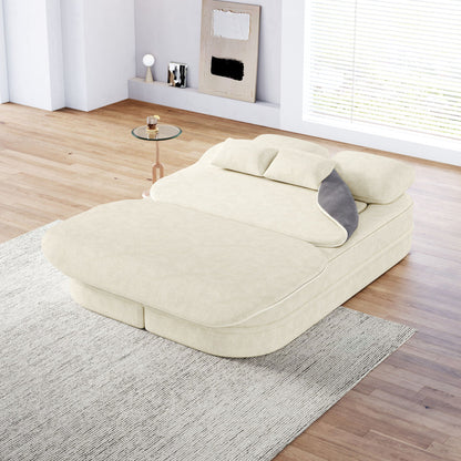 Foldable Sofa Bed with a Multi Functional Blanket