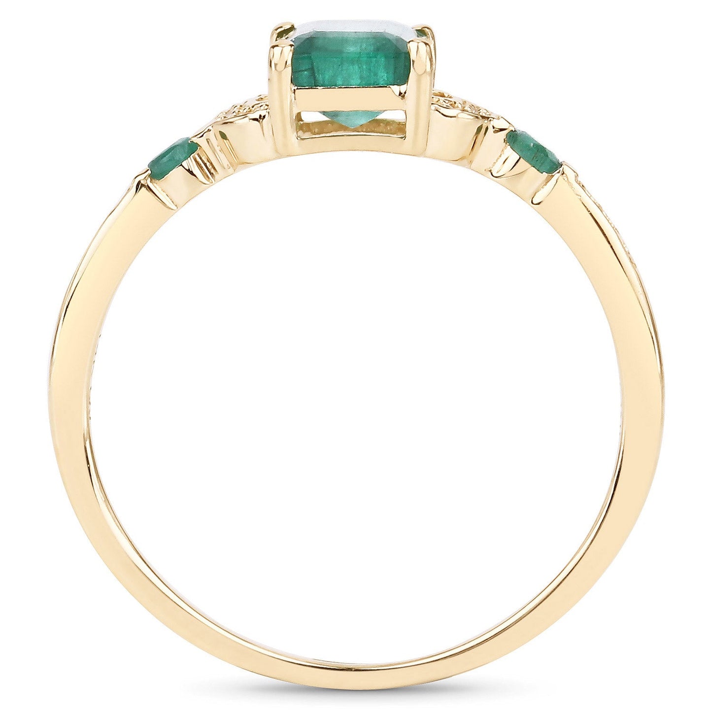 1.07ct emerald and white diamond ring in 14K yellow gold by Bids.com on Tampa Home & Garden Store