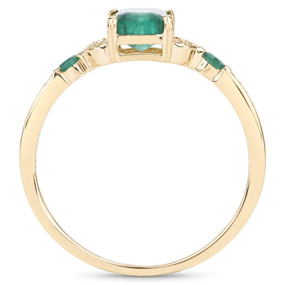 1.07ct emerald and white diamond ring in 14K yellow gold by Bids.com on Tampa Home & Garden Store