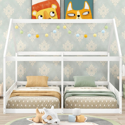 House Platform Beds For Two With Guardrails