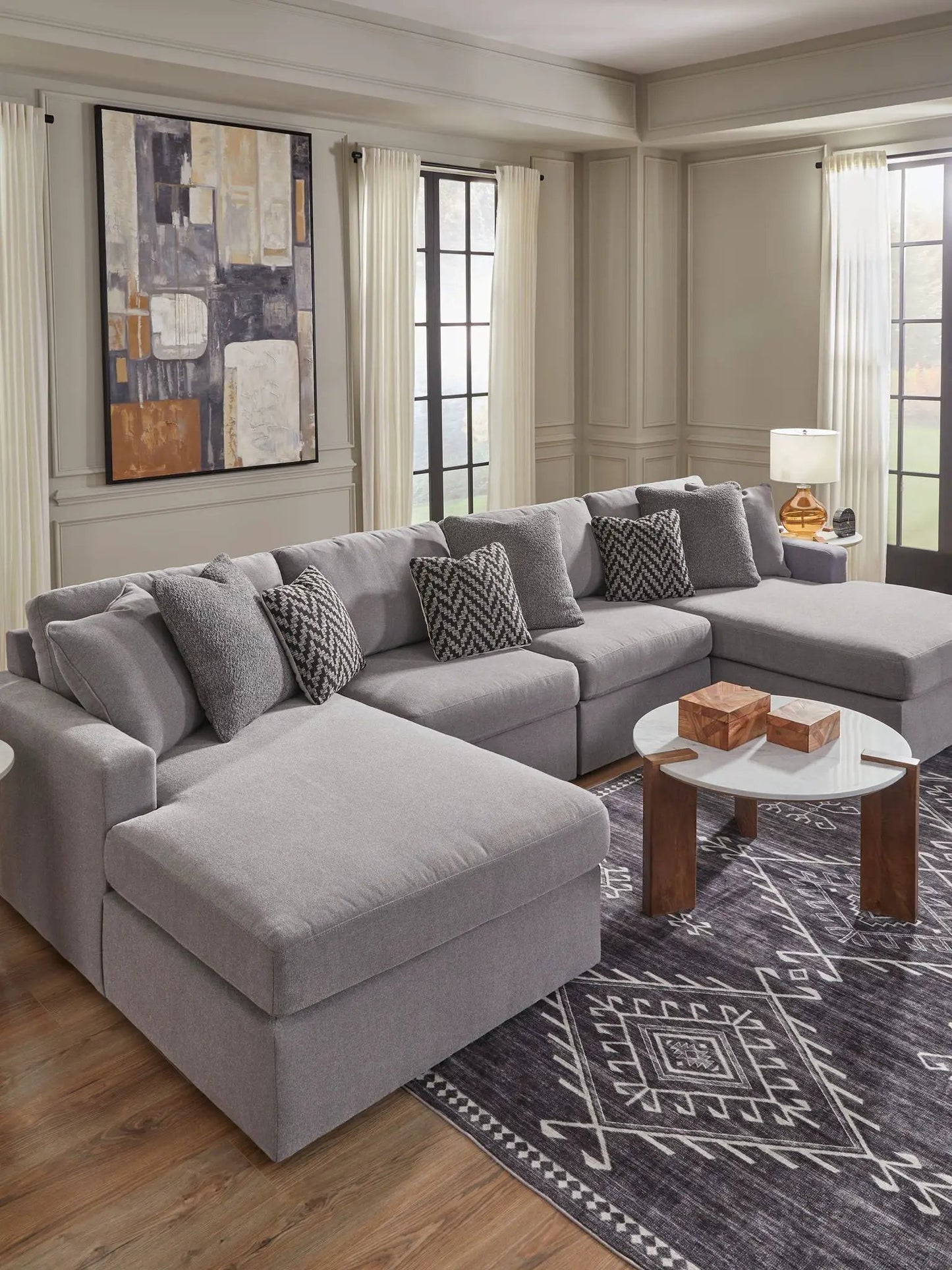 Modmax Sectional in Granite Performance Fabric